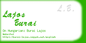 lajos burai business card